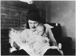hemingway Ernest Hemingway (and son John), 1924