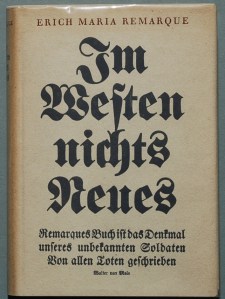 German first edition of All Quiet on the Western Front