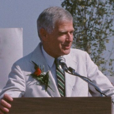 Mark Hatfield speaking in 1986