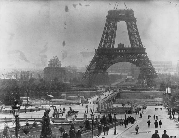 Eiffel Tower under construction