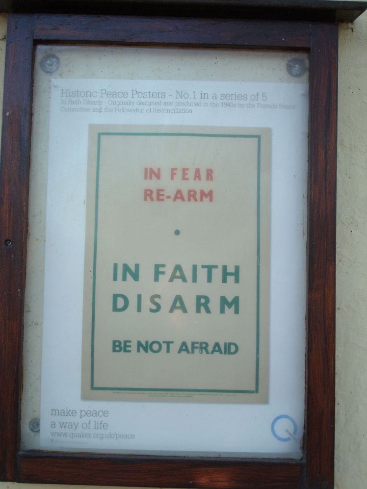 Quaker Anti-War Poster in Oxford