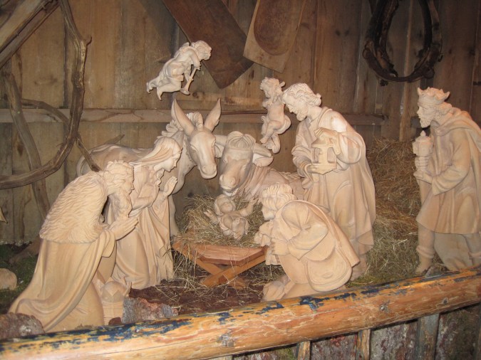 Nativity Scene in Hamburg Christmas Market