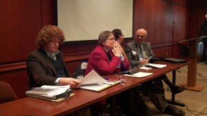 Panelists for the roundtable discussion that concluded our Colloquium on Pietism Studies, 4/20/12
