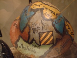 Painted American WWI helmet