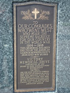 American Legion Tablet at Victory Drive