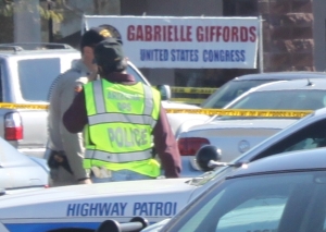 Crime scene after shooting of Gabby Giffords