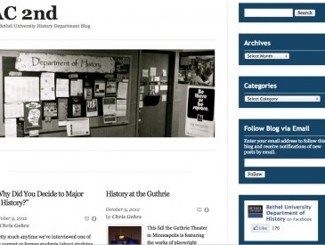 Screenshot of the AC 2nd Blog, 10/8/12