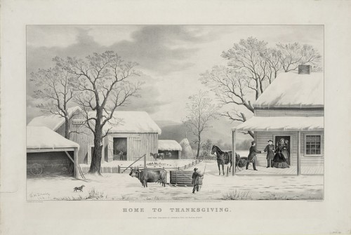 Currier and Ives Thanksgiving Currier and Ives, "Home to Thanksgiving"