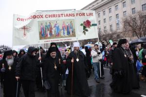 Orthodox priests at pro-life rally
