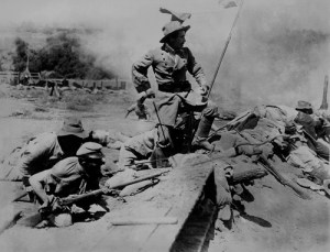 Battle scene from Birth of a Nation