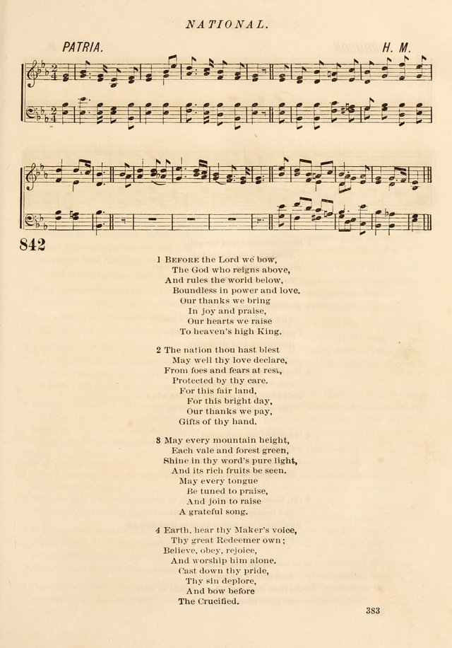 "Before the Lord We Bow" in 1874 Presbyterian hymnal