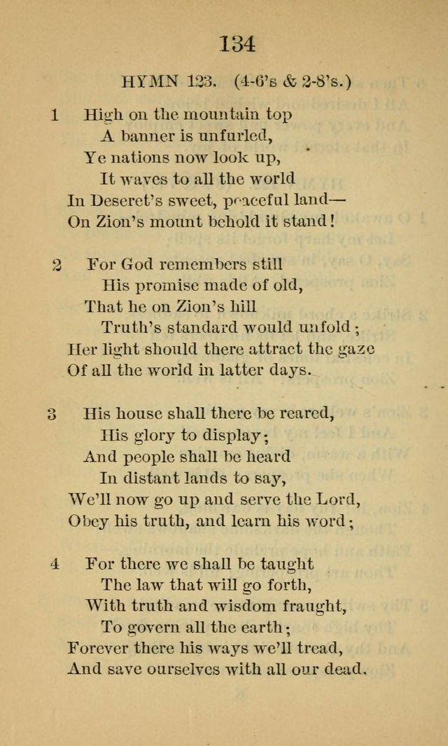 1871 version of the Mormon hymn "High on the Mountain Top"