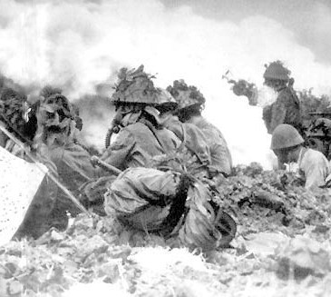 Japanese soldiers using chemical weapons against Changsha, 1941