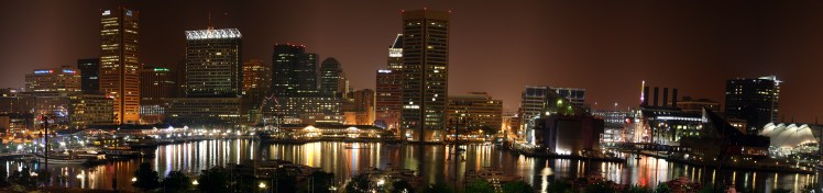 Inner Harbor at night