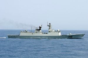 Chinese frigate in the Gulf of Aden