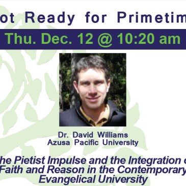 Ad for David Williams' talk