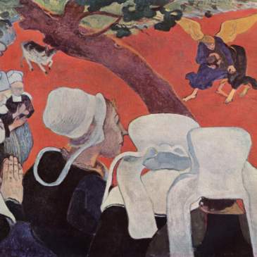 Gauguin, The Vision After the Sermon (Jacob wrestling with the Angel)