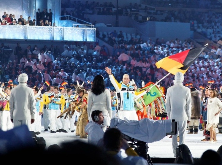German team at Vancouver opening ceremonies