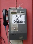 Out of order phone booth