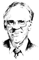 Drawing of Walfred Peterson