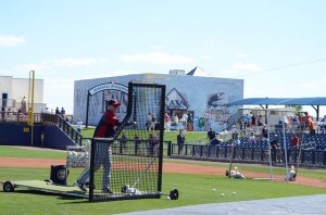 Spring training batting practice, 2010