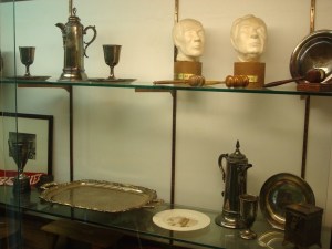 Bethel memorabilia case at History Center