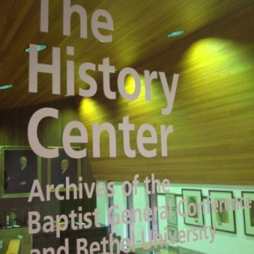 Entrance to The History Center: Archives of the Baptist General Conference and Bethel University