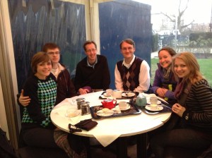 Sam and I with WWI students in London