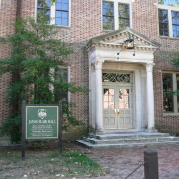 James Blair Hall, home of the William & Mary history department