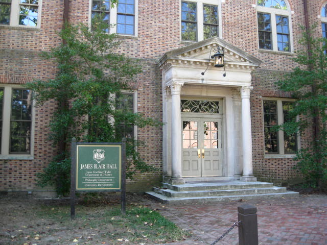 James Blair Hall, home of the William & Mary history department