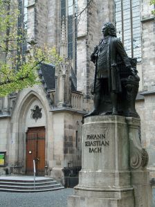 Statue of Bach at the St. Thomas Church in Leipzig