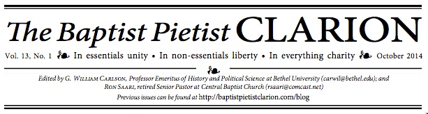 Header of the Oct 2014 issue of The Baptist Pietist Clarion