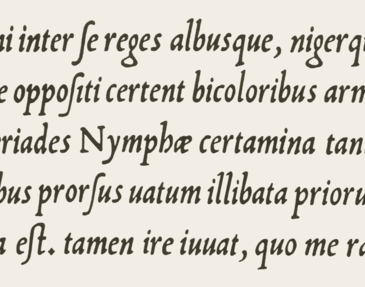 16th century example of italics