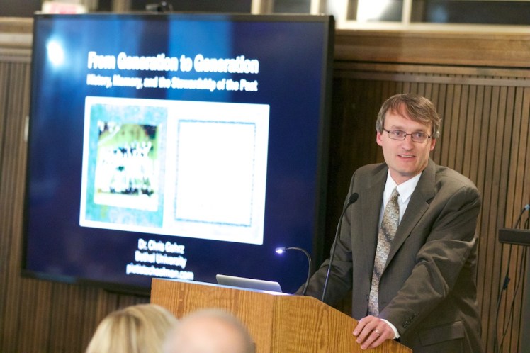 Photo of Chris speaking in Oct. 2015