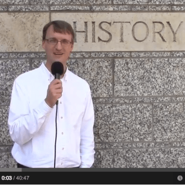 Screen shot from episode six of Past & Presence