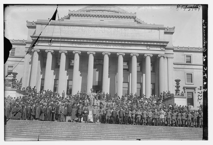 Columbia SATC cadets with professors