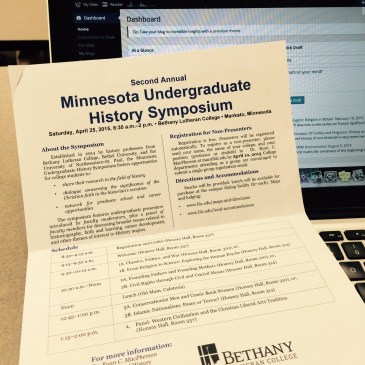 Program for the 2015 Minnesota Undergraduate History Symposium