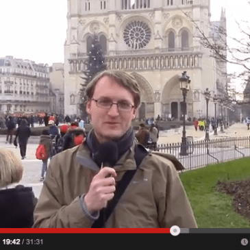 Screen shot from our Past & Presence episode on historians and the church