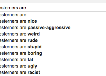 Google search: "Midwesterners are..."