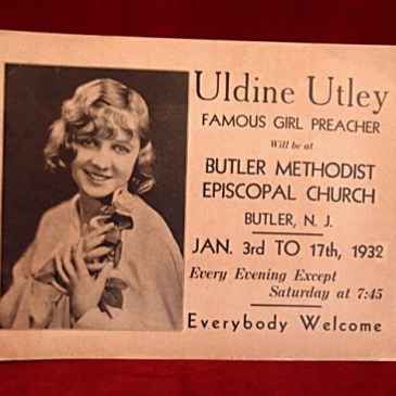 Ad for Uldine Utley sermon