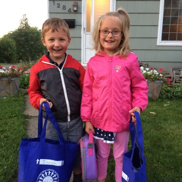 First day of kindergarten for our kids