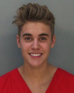 Justin Bieber's booking shot