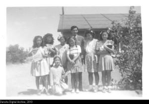 Sunday School class in the Poston concentration camp