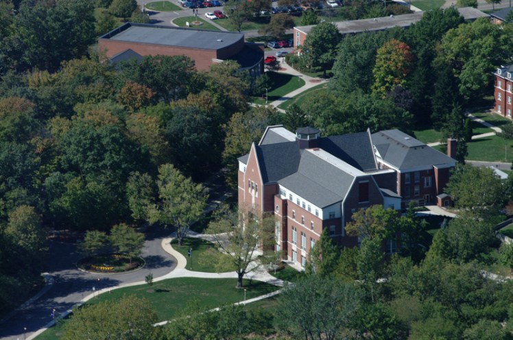 Aerial view of Bluffton University