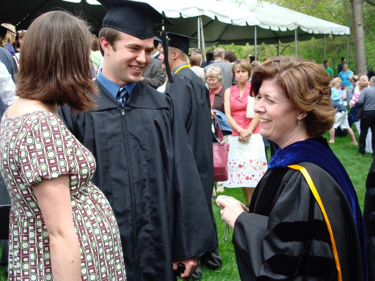 Stacey at commencement in 2008