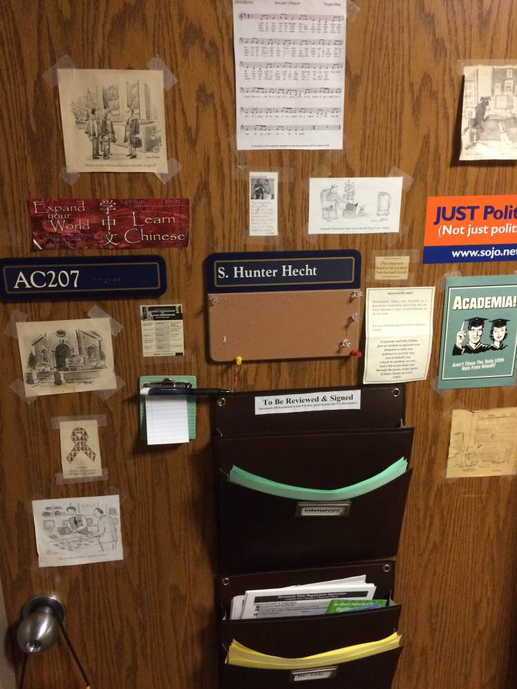 Stacey's office door at Bethel