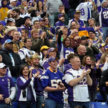 Vikings fans at a 2013 game
