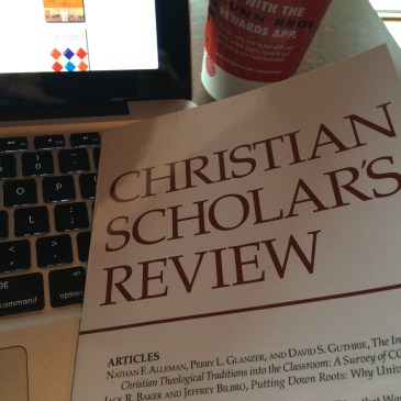 Winter 2016 issue of Christian Scholar's Review