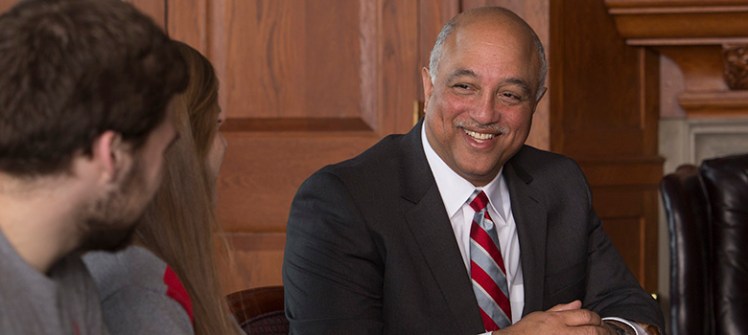 John Williams with Muhlenberg College students