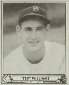 Ted Williams 1940 baseball card